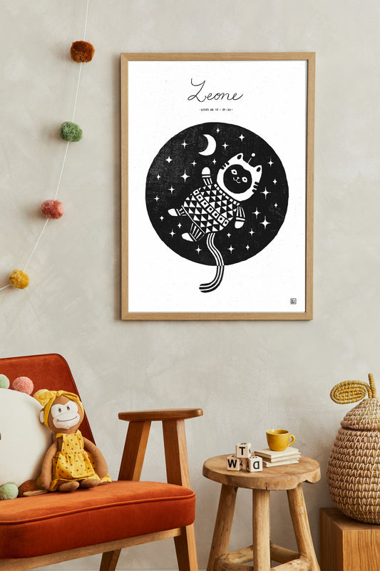 Babystatistik-Poster - Catronaut