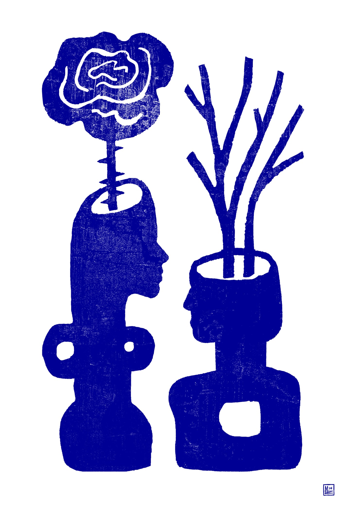 Du retar mig - Fine Art Poster - Blue